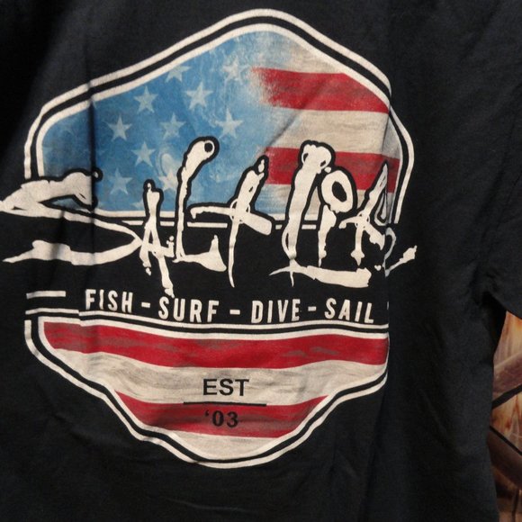 Salt Life Eat Sleep Fish Flag  est 03 T~EUC~Fishing life - Picture 3 of 4